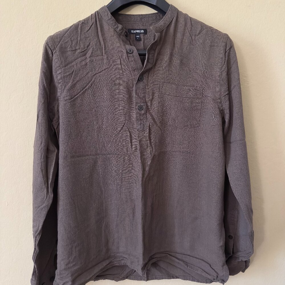 Stretch Linen Blend Henley